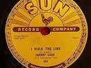 Sun Label Johny Cash Record 78 RPM I walk the Line Get Rythem #241