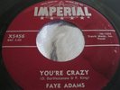 Hear Northern R&B Popcorn 45 : Faye Adams   You're Crazy   Johnny Lee  Imperial