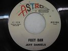 JEFF DANIELS Foxy Dan ASTRO Rock n' Roll Rockabilly VG++ 45 Mobile, Al old stock
