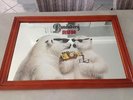 VINTAGE ? AUSTRALIAN BUNDABERG BUNDY BEAR RUM 3 LABEL BOTTLE BAR MIRROR SIGN GC