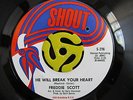 NORTHERN SOUL 45 Freddie Scott-He Will Break Your Heart/I'll Be Gone-Shout M-Mp3