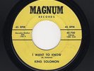 '64 W Coast R&B/SOUL SHOUTER KING SOLOMON I Want To Know/Yodeling VG++ HEAR BOTH