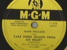 Rockabilly 78 Rpm Record Hank Williams Take These Chains From My Heart / Ramblin