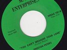 NORTHERN SOUL 45 RPM - PRESTON PETERS on M.M. ENTERPRISES  RECORDS