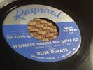 60's Girl teen rock 45 Rose Dubats Wonder Where the Boys Go & Signals Raynard 7