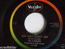 THE 4 SEASONS Big Girls Don't Cry MINT ORIG VEE JAY STOCK COPY 45 FRANKIE VALLI