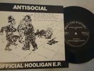 Antisocial official hooligan ep uk 1983 beat the system label 7'' skinhead oi.