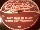 BLUES 78 SONNY BOY WILLIAMSON II dont sart me talkin/all my love in vain CHECKER