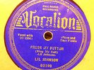 LIL JOHNSON BLACK BOB Press My Button/..The Peanut Man VOCALION 03199 E- 78RPM ?