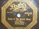 TEXAS BLUES DESTROYERS Down In The Mouth Blues/Lenox Avenue Shuffle PATHE 78 RPM