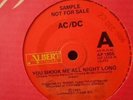 AC DC You Shook Me All Night Long PROMO 45 Alberts AUSTRALIA 7 Bon Scott Live