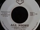 Vantage Point ALL NIGHT disco/funk 45rpm, private press michigan RARE -1978 NM