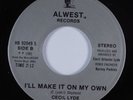 Modern Soul Boogie 45 CECIL LYDE I'll Make It On My Own ALWEST VG++/VG+ HEAR