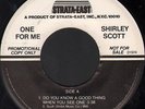 rare PROMO single ONE FOR ME STRATA EAST Shirley SCOTT Do you know a good thing