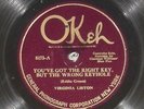 78 RPM Virginia Liston (Cl Williams Blue 5 with Armstrong/Bechet), Okeh 8173, V+