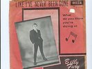 BILLY FURY very rare Danish PS 45 Like Ive Never been Gone Decca 1963