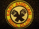 ORIGINAL EAST ANGLIAN SOUL CLUB CROSSED FISTS NORTHERN SOUL PATCH -EX