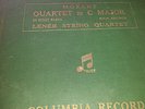 MOZART QUARTET IN C MAJOR LENER STRING QUARTET COLUMBIA L1545-1548