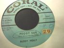 Buddy Holly -Peggy Sue/Everyday 45  blue label Promo Coral 9-61885