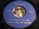 JOHNNY & FIRESIDES Rare Surf 45 From Russia With Love b/w Summer Time VG++