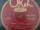 Okeh 45156 Earl Johnson Clodhopers TWINKLE LITTLE STAR  1927 78 rpm E-/VG+