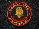 ORIGINAL C.E.S.C 1988 NORTHERN SOUL PATCH-6TH ANNIVERSARY-ITS ALL OVER ME -EX