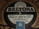 AVENUE DANCE ORCHESTRA Where Oh Where do I live? 78 BELTONA 1288