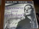 MILES DAVIS ASCENSEUR POUR LECHAFAUD  LP RECORD FONTANA 836-305-1
