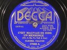 78 RPM   Cleoma Falcon / Joe Falcon, Decca 17028, EE+ Cajun