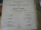 GERARD JARRY VIOLIN CND 40 1° PRIX MARGUERITE LONG JACQUES THIBAUD KLAUFFER LP