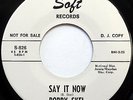 BOBBY SKEL 45 Say It Now / Kiss & Run SOFT label Promo M- R&B Soul s325