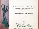 JOHANNA MARTZY JEAN ANTONIETTI SCHUBERT RONDEAU AND FANTAISIE COLUMBIA 33CX 1372