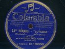 78 rpm French Columbia Francis Plante Piano 34e romance 30e romance Mendelssohn