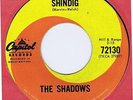Shadows 45 Shindig 1963 British Rock Instrumental NM Rare Canada Capitol 72130