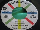 Rare Rockabilly 45 : Johnnie Strickland   She's Mine   Roulette 4119 Disk Jockey
