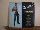 JAMES BROWN & FAMOUS FLAMES Try Me smoking gun cover mono LP King #635
