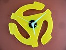 45 RPM RECORD ADAPTOR WALL CLOCK  -- ELVIS COLLECTORS -- MAN CAVE -- MUSIC ROOM