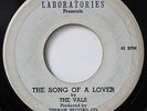 THE VALS-SONG OF A LOVER /COMPENSATION BLUES-DOO WOP 45 on UNIQUE LABORATORIES