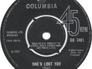 Zephyrs - She's Lost You - Columbia DB7481 UK 60's Beat 7