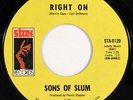SONS OF SLUM: Right On / What Does It Take To Turn You On? 45 rare Funk