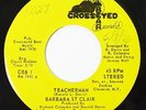 BARBARA ST CLAIR Teacherman 45 on Crosseyed Bear Rare 70s Soul Funk