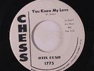 OTIS RUSH: You Know My Love / I Can't Stop Baby 45 (dj, clean VG) rare Blues &