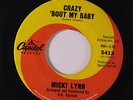 MICKI LYNN: Crazy 'bout My Baby / Where Was I 45 (David Axelrod production, sl