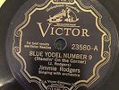 Victor 23580 LOUIS ARMSTRONG with JIMMIE RODGERS Blue Yodel # 9 1931 VG+ 78 rpm