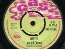 Baba Dise - Wanted / The Sensations - I'll Always Love You UK GAS 7