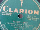 HOT DEPRESSION DANCE Sam Lanin Ya Got Love/(FRED HALL Or) GOin SOuth E++ Clarion