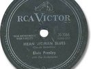 ELVIS PRESLEY Rock'n Roll 78 RPM Record. Mean Woman Blues