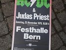 AC/DC JUDAS PRIEST RARE GOOD NEWS POSTER FESTHALLE BERN 1979 SWITZERLAND SWISS