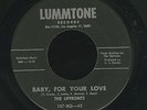 DOO WOP NORTHERN SOUL 45 UPFRONTS Baby For Your Love/Send Me Someone To Love M-
