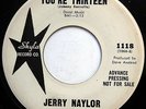 JERRY NAYLOR 45 You're Thirteen / Stop Your Crying PROMO Teen R&B Rocker w2972